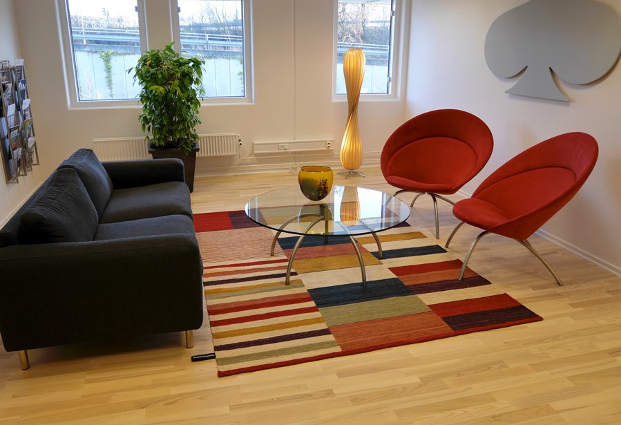 Loungeområde/reception ved indgangen
